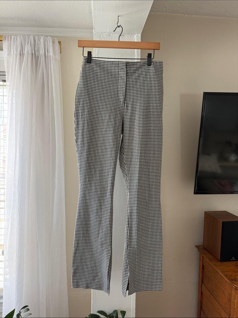 Nicole Miller New York Gingham pants size 4 slim fit